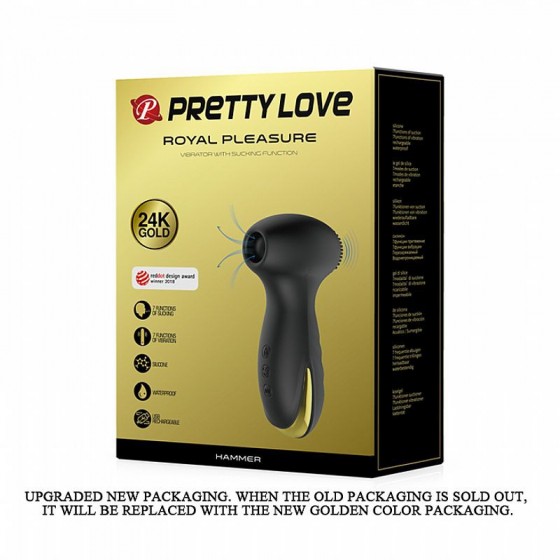 ESTIM. SUCÇÃO + VIBRADOR PRETTY LOVE HAMMER USB