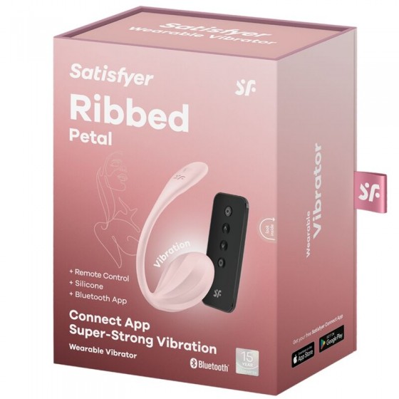 ESTIMULADOR SATISFYER - RIBBED PETAL  G POINT ROSA C/ APP