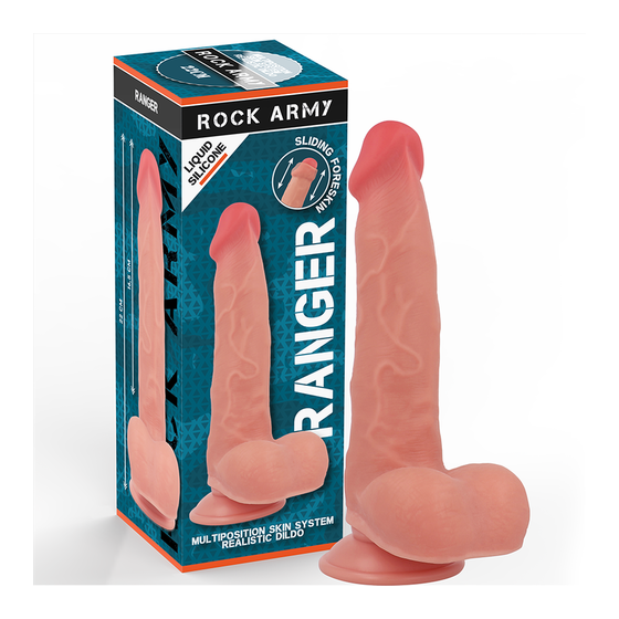 DILDO ROCKARMY  SILICONE LÍQUIDO RANGER 22 CM -O- 3,6 CM